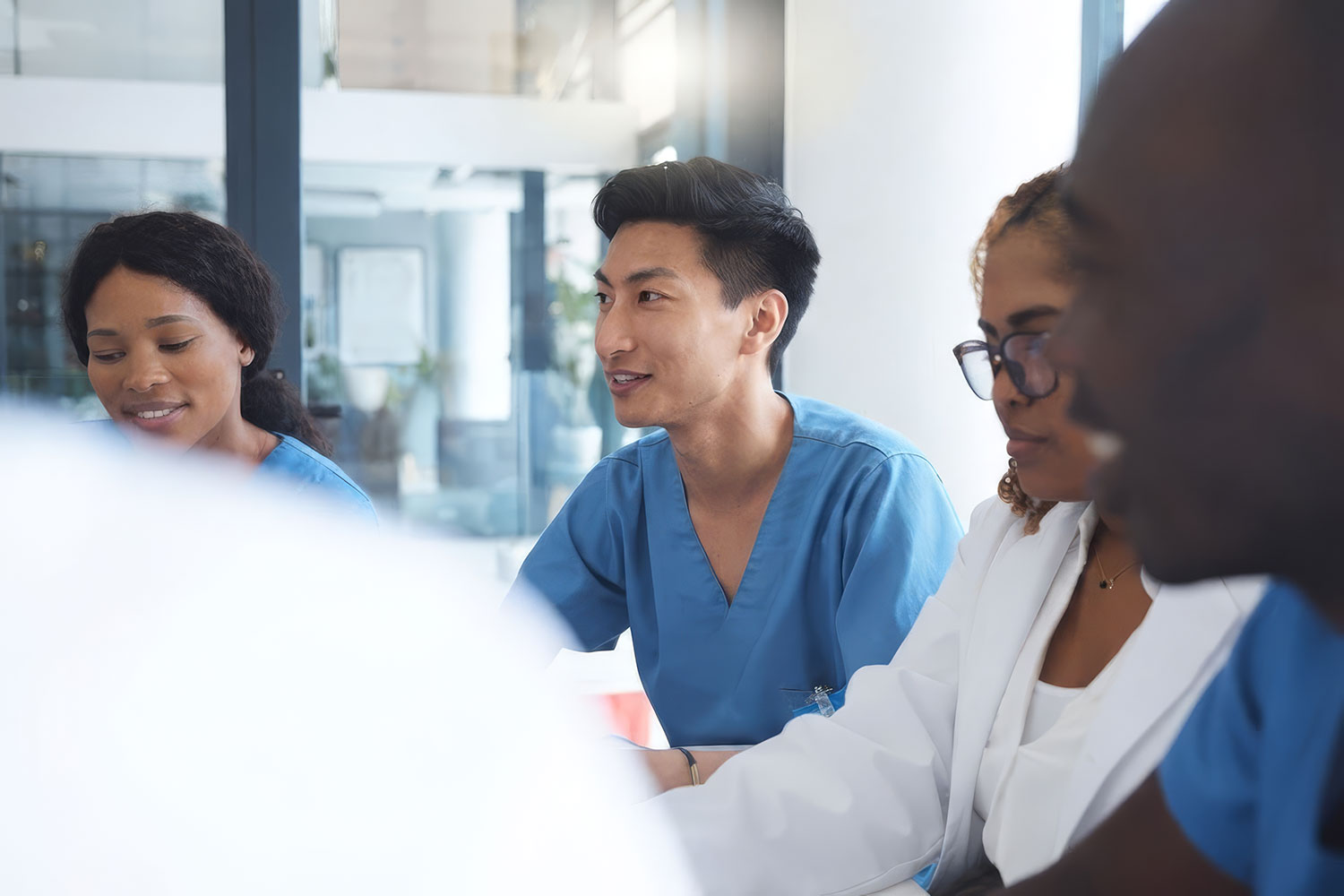Clinicians collaborating
